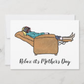 Grappig Ontspan het is moederdag boek liefhebbers  Feestdagenkaart (Voorkant)