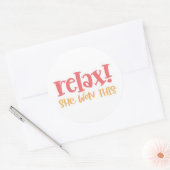 Grappig Ontspan Ze Heeft Gewonnen - Sticker Voor K (Envelop)