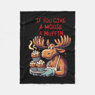 Grappig ontwerp als je een eland een muffin voor m fleece deken