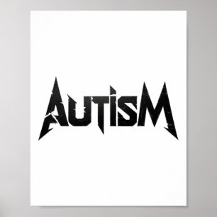 Grappig ontwerp Autisme Rock Meme Neurodivergent Poster