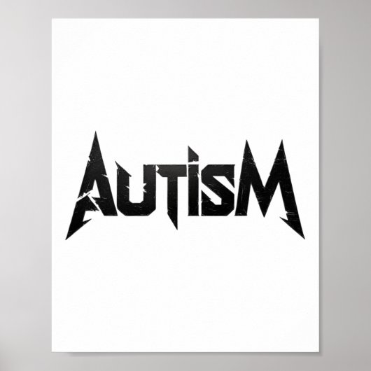 Grappig ontwerp Autisme Rock Meme Neurodivergent Poster (Voorkant)