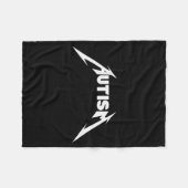 Grappig ontwerp autisme skelet meme metaal rock vo fleece deken (Voorkant (Horizontaal))