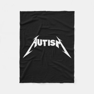 Grappig ontwerp autisme skelet meme metaal rock vo fleece deken