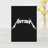 Grappig ontwerp autisme skelet meme metaal rock vo kaart (Gele Bloem)