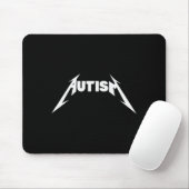 Grappig ontwerp autisme skelet meme metaal rock vo muismat (Met muis)