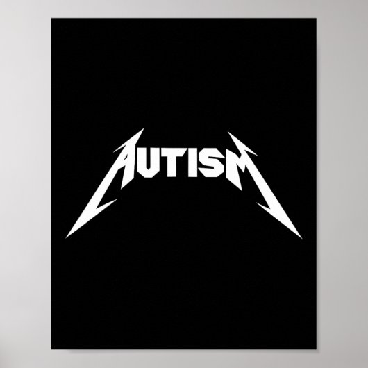 Grappig Ontwerp Autisme Skelet Meme Metal Rock Voo Poster (Voorkant)
