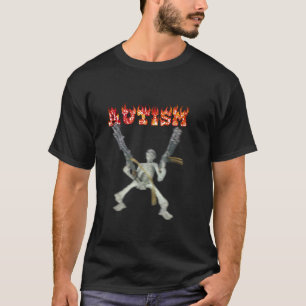 Grappig Ontwerp Autisme Skeleton Meme Voor Mannen T-shirt