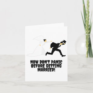 Grappig ontwerp _ Bruid achtervolgt bruidegom _ Ge Kaart