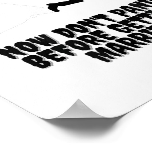 Grappig ontwerp _ Bruid achtervolgt bruidegom _ Ge Poster (Hoek)