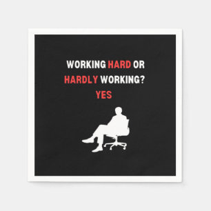 Grappig ontwerp dat hard werkt of nauwelijks werkt servet