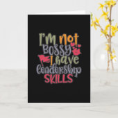 Grappig ontwerp dat ik niet bossy ben, heb ik leid kaart (Gele Bloem)