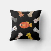 Grappig ontwerp dat katten spelen om vis te vangen kussen (Achterkant)