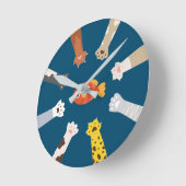 Grappig ontwerp dat katten spelen om vis te vangen ronde klok (Hoek)