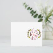 Grappig ontwerp met een Gezegde is het wat het is Briefkaart (Staand voorkant)