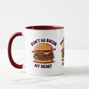 Grappig Ontwerp met Eten Puns voor Bacon Liefhebbe Mok
