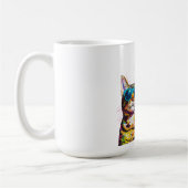 Grappig ontwerp met spraakballon van kat koffiemok (Links)
