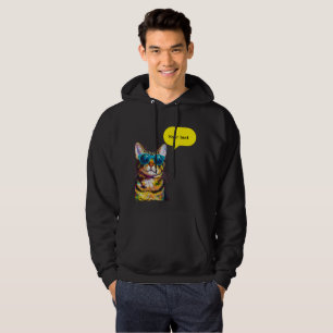 Grappig ontwerp met spraakballon voor katten hoodie
