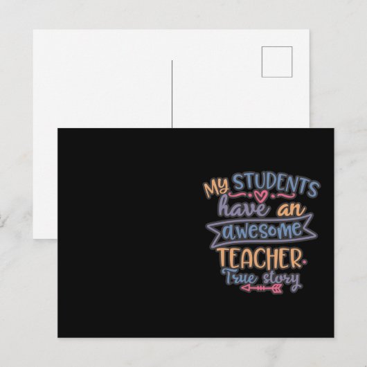 Grappig ontwerp mijn studenten hebben leraar briefkaart (Voorkant / Achterkant)