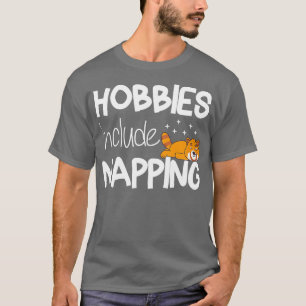 Grappig ontwerp schattige luie wasbeer Hobbies omv T-shirt