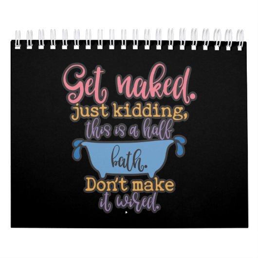 Grappig ontwerp van de badkamer voor uw thuisdecor kalender (Hoes)