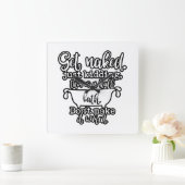 Grappig ontwerp van de badkamer voor uw thuisdecor vierkante klok (Huis)