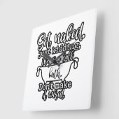 Grappig ontwerp van de badkamer voor uw thuisdecor vierkante klok (Hoek)