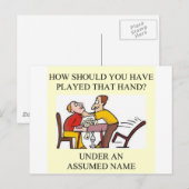 grappig ontwerp van de grap van de brugspeler briefkaart (Voorkant / Achterkant)