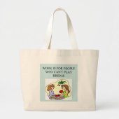 grappig ontwerp van de grap van de brugspeler grote tote bag (Voorkant)
