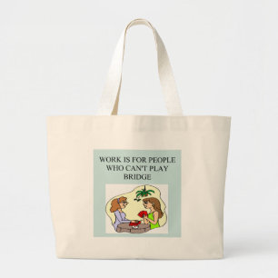 grappig ontwerp van de grap van de brugspeler grote tote bag