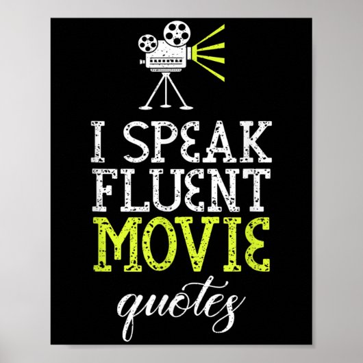 Grappig ontwerp van I Speak Fluent Movie Quotes &  Poster (Voorkant)