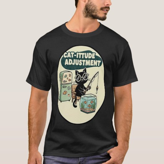 grappig ontwerp van kat t-shirt (Voorkant)