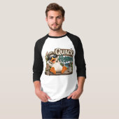 Grappig Ontwerp Visser Eend T-shirt (Voorkant volledig)