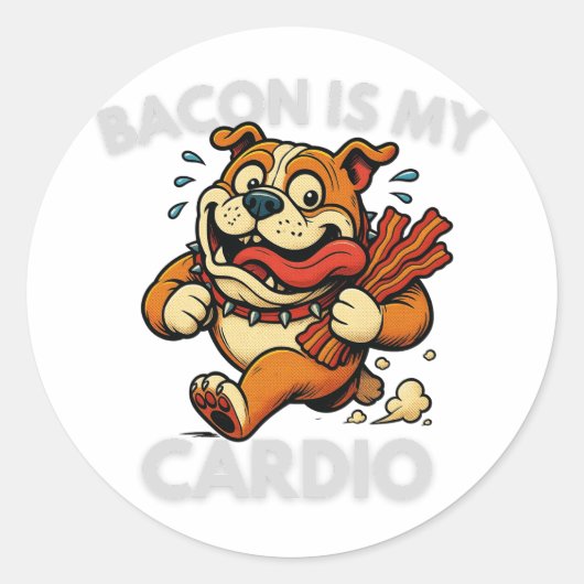 Grappig ontwerp voor baconliefhebbers ronde sticker (Voorkant)