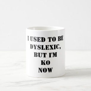 Grappig ontwerp voor dyslexie t-shirt koffiemok