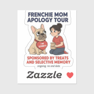 Grappig ontwerp voor Franse Moeder Verontschuldigi Sticker