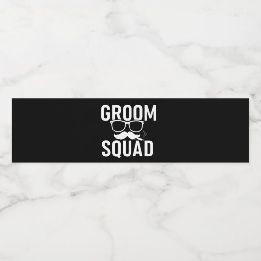 Grappig ontwerp voor het bruiloftsgezelschap van d waterfles etiket (Enkel label)