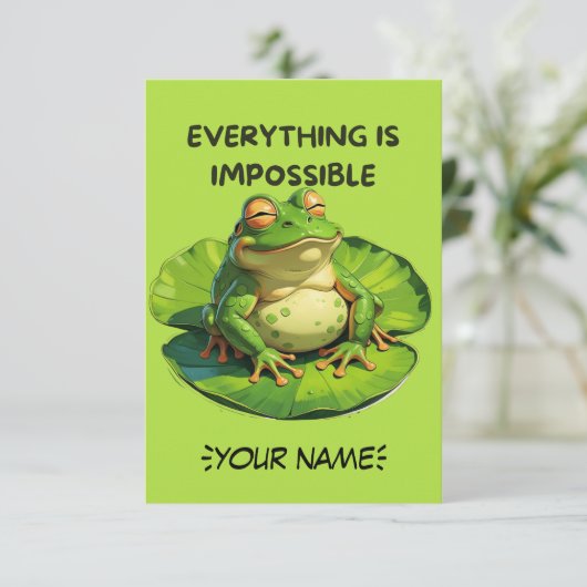 Grappig ontwerp voor Humor liefhebbers en overdenk Bedankkaart (Staand voorkant)