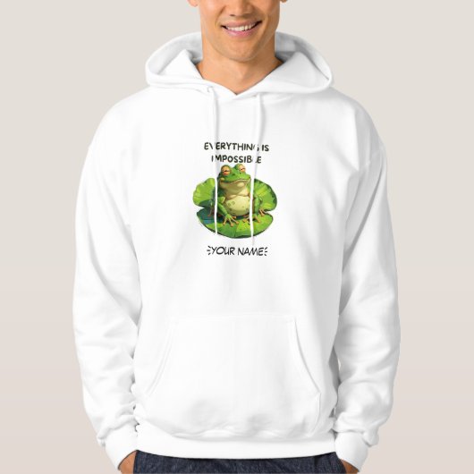 Grappig ontwerp voor Humor liefhebbers en overdenk Hoodie (Voorkant)