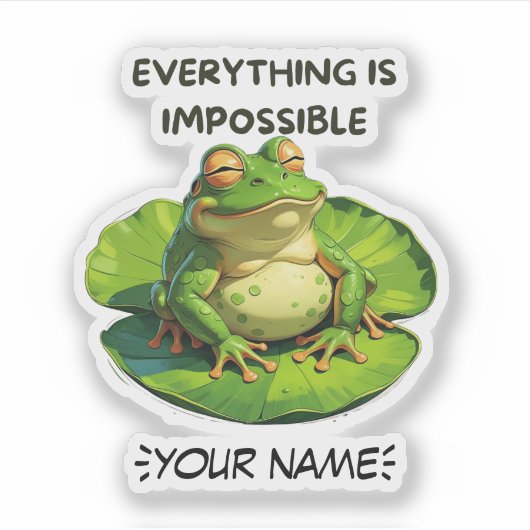 Grappig ontwerp voor Humor liefhebbers en overdenk Sticker (Voorkant)