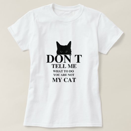 grappig ontwerp voor kat tekst | Speelse Omtrek vo T-shirt (Design voorkant)