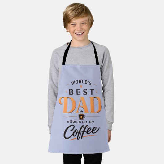 Grappig Ontwerp voor Koffieliefhebberende Vaders Schort (Gedragen)