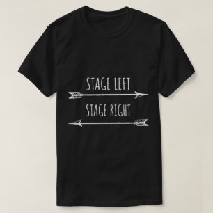 Grappig ontwerp voor links en rechts op het podium t-shirt