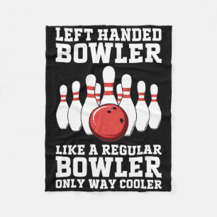 Grappig ontwerp voor linkshandige bowlers voor man fleece deken
