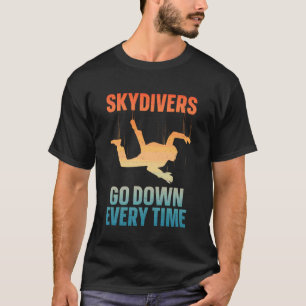 Grappig ontwerp voor parachutisten voor mannen vro t-shirt