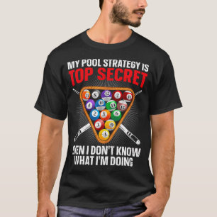 Grappig ontwerp voor poolspeler voor mannen vrouwe t-shirt