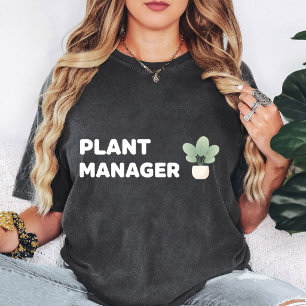 Grappig Ontwerp voor Pot van PLANT MANAGER met Gro T-shirt
