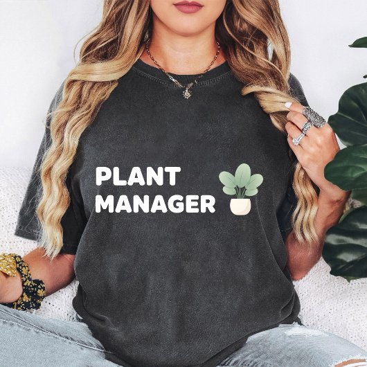 Grappig Ontwerp voor Pot van PLANT MANAGER met Gro T-shirt