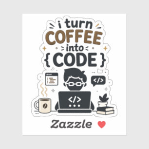 Grappig Ontwerp voor Programmeurs Sticker