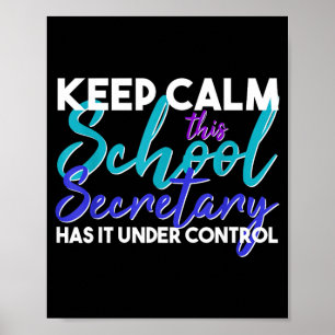 Grappig ontwerp voor schoolsecretaresse poster