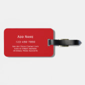 Grappig ontwerp voor serieus lieve vrouw - rood bagagelabel (Achterkant horizontaal)